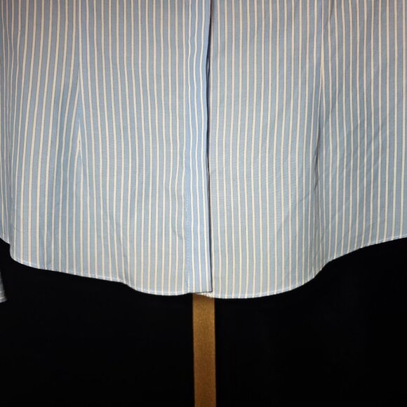 NWT MILLY "Michelle" Blue/White Stripe Bell Sleeve Blouse 8 - Picture 2 of 12